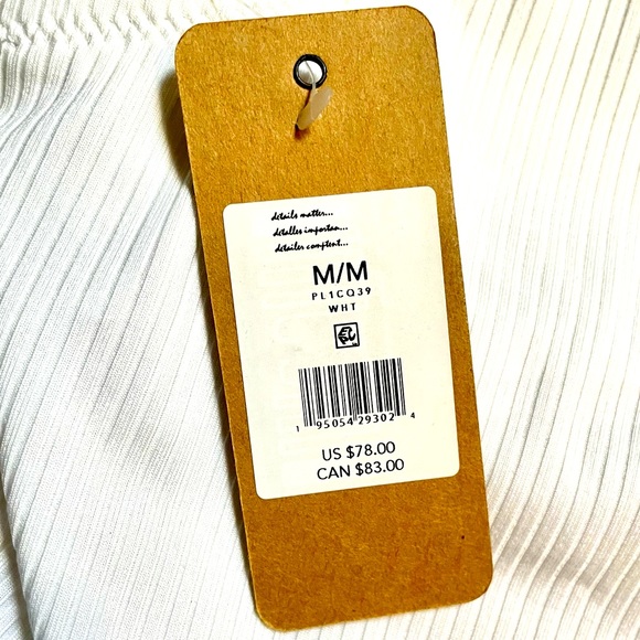 NWT Sperry Ribbed Blue Red Yellow Stripes V neck Swim/Sports CROP TOP, Medium - Picture 7 of 9